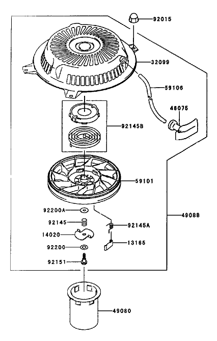 Starter Assembly Kawasaki FH500V AS25