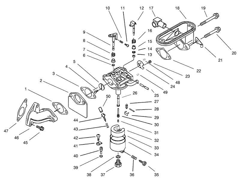 Carburetor Assembly Kawasaki Model FB460V LS08