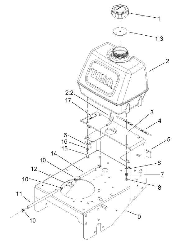 Frame and Fuel Tank Assembly
