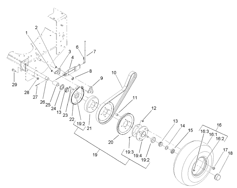 Wheel Drive and Brake System Assembly
