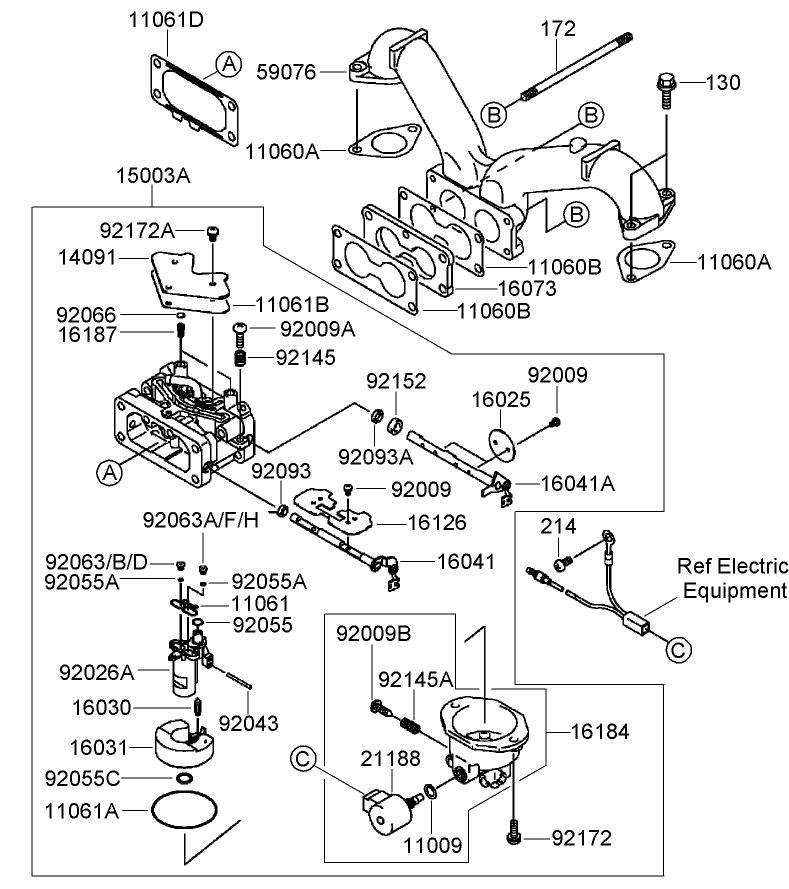 Carburetor Assembly Kawasaki FH680V DS22