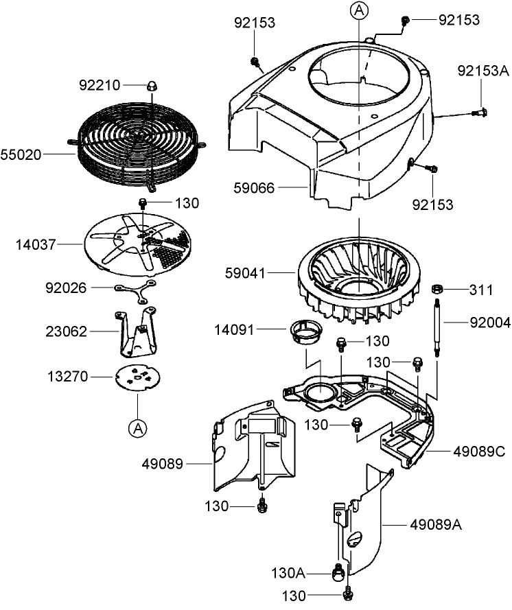 Cooling Equipment Assembly Kawasaki FH680V DS22