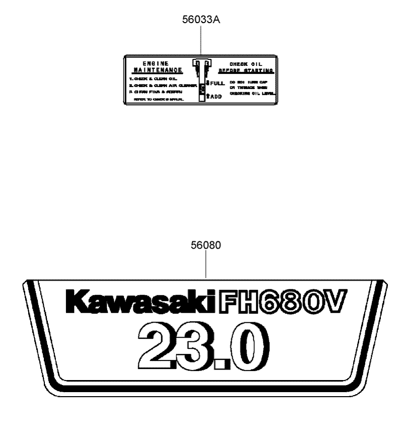 Label Assembly Kawasaki FH680V DS22