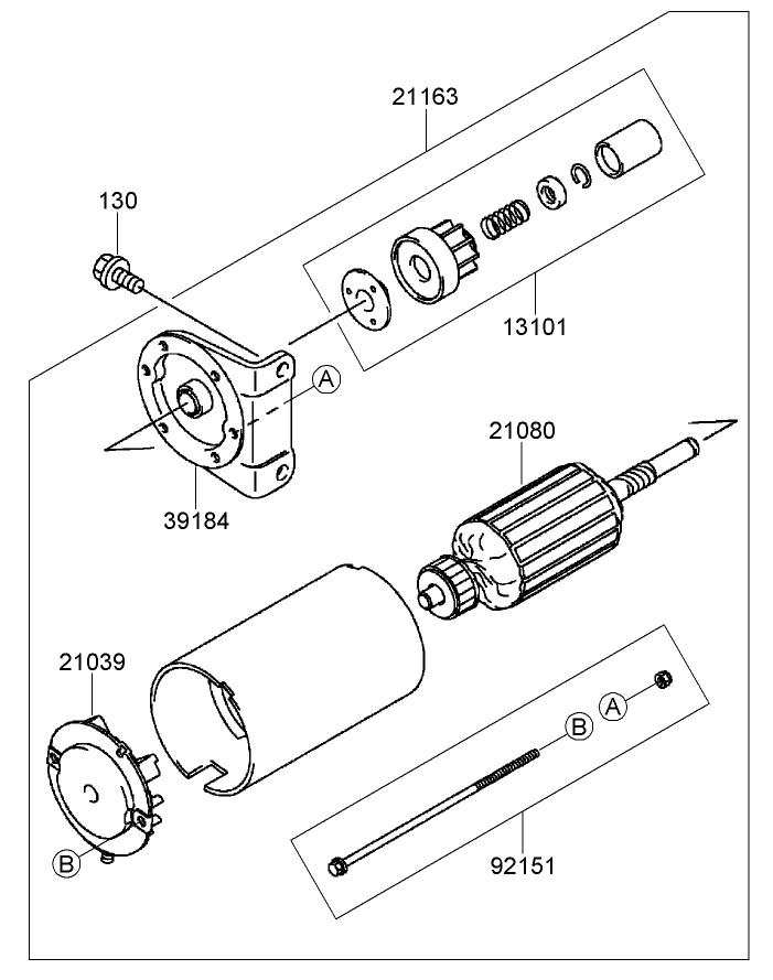 Starter Assembly Kawasaki FH680V DS22