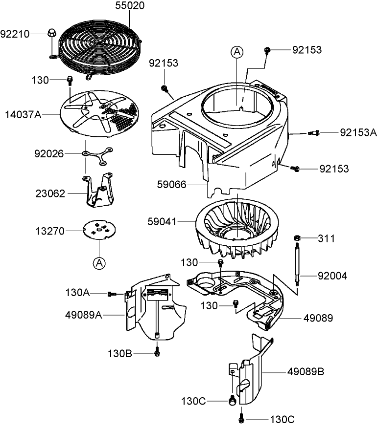 Cooling Equipment Assembly Kawasaki FH541V AS24