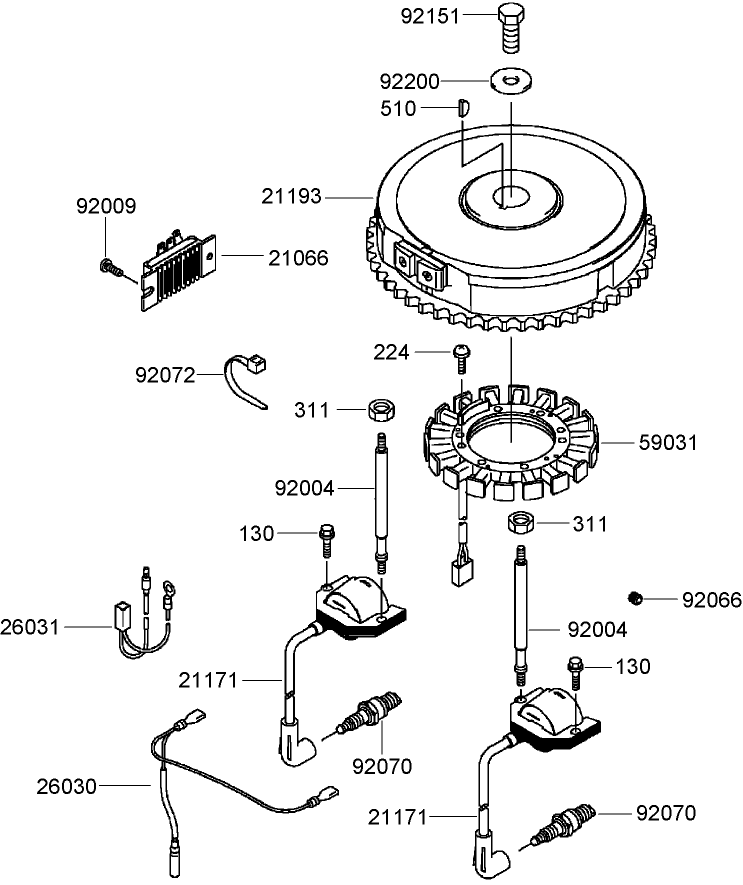 Electric Equipment Assembly Kawasaki FH541V AS24