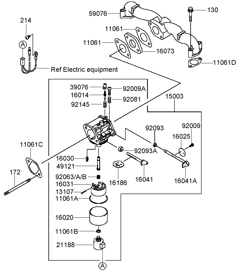 Carburetor Assembly Kawasaki FH580V DS28