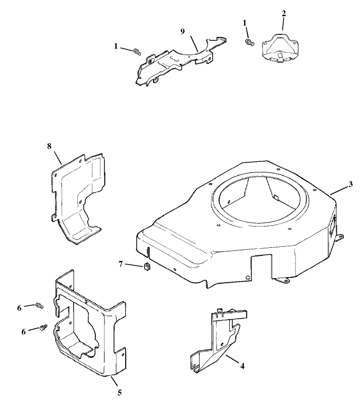 Blower Housing And Baffles Assembly Kohler Model Cv15t 41604