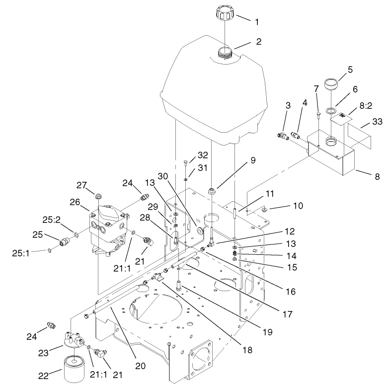 Fuel Tank Hydraulic Tanks Pump And Filter Assembly
