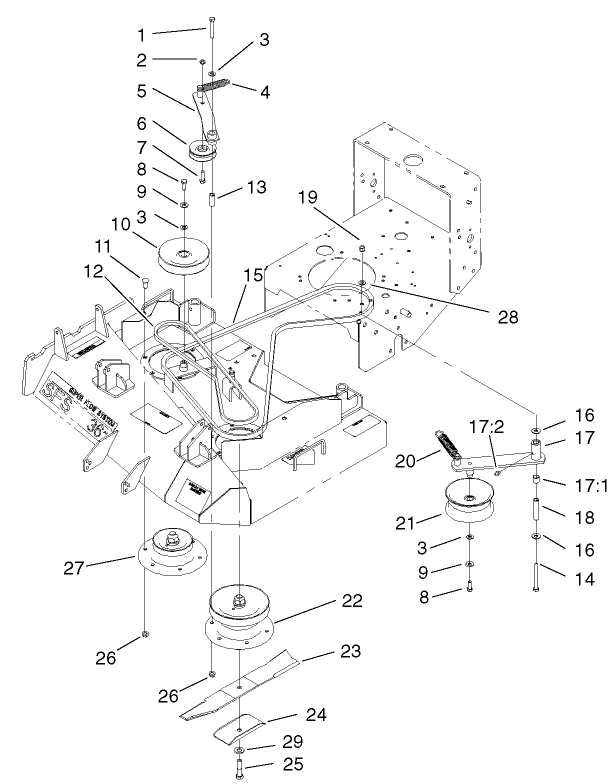 Spindles Pulleys And Belts Assembly