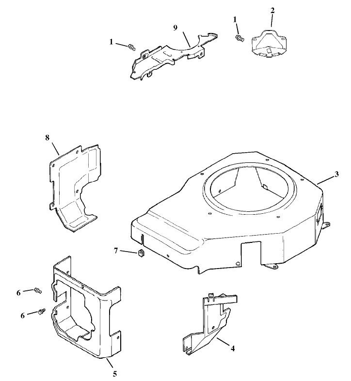Blower Housing And Baffles Assembly Kohler Model Cv15t 41604
