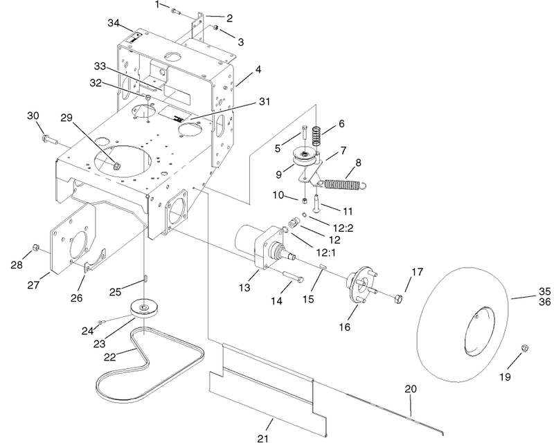 Wheel Motors Pump Belt And Pump Idler Assembly