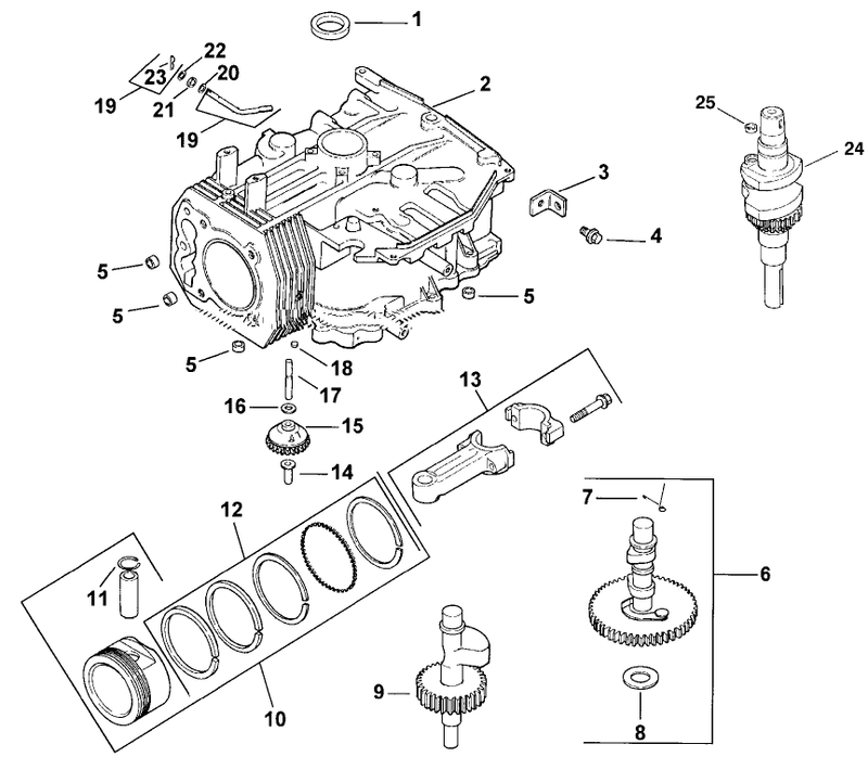 Crankcase Assembly Kohler Model Cv15t 41604