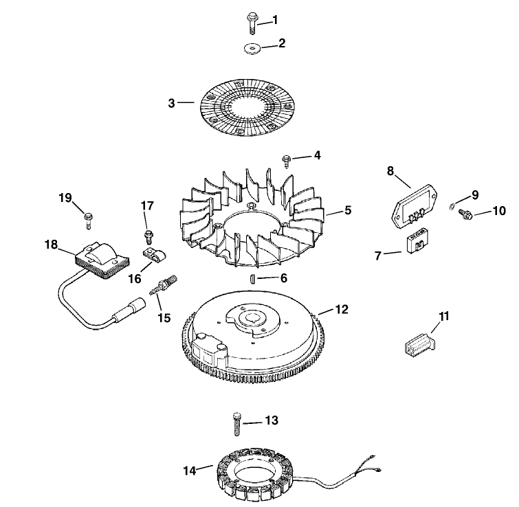 Group 5 Ignitionelectrical Assembly Kohler Model Cv15t 41607
