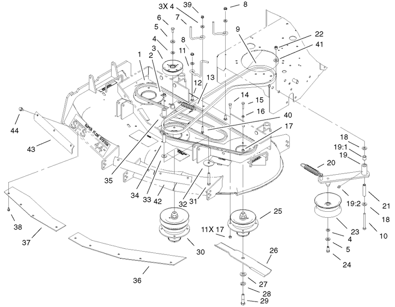 Spindle Idler Pulley and Belt Assembly