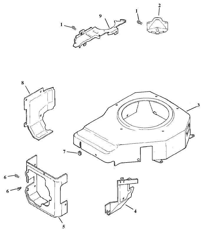 Blower Housing And Baffles Assembly Kohler Model Cv15t 41604