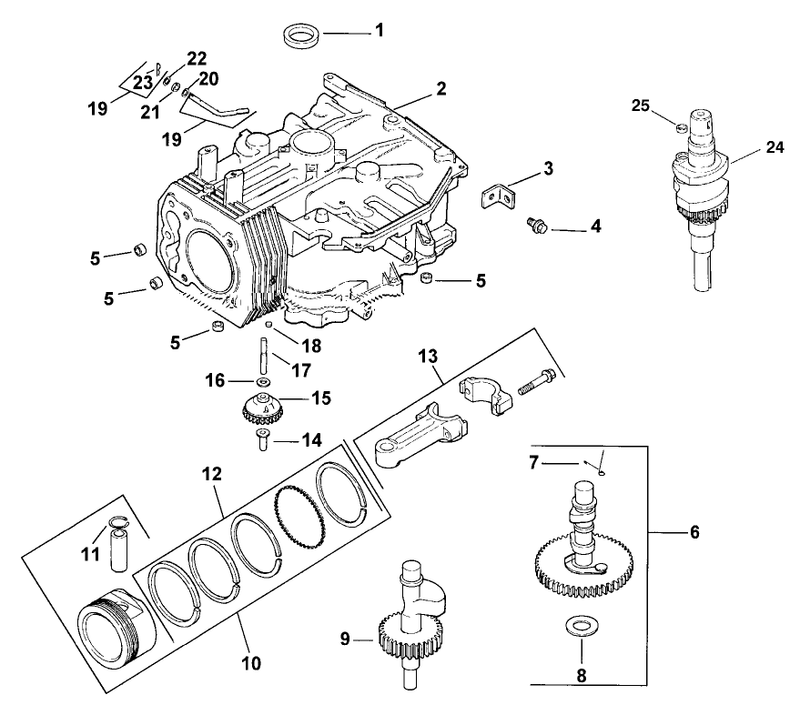 Crankcase Assembly Kohler Model Cv15t 41604