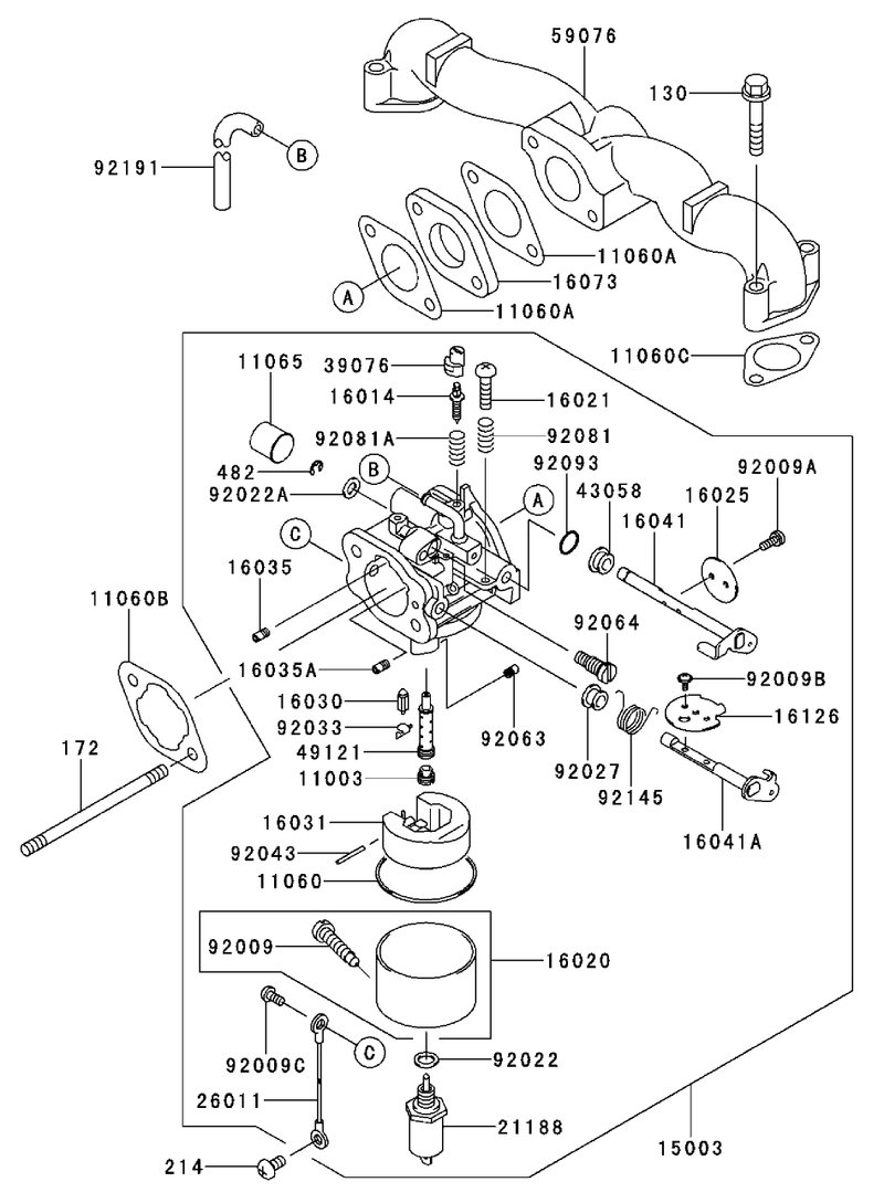 Carburetor Kawasaki Fh500v As30