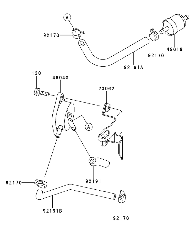 Fuel Tankfuel Valve Kawasaki Fh500v As30