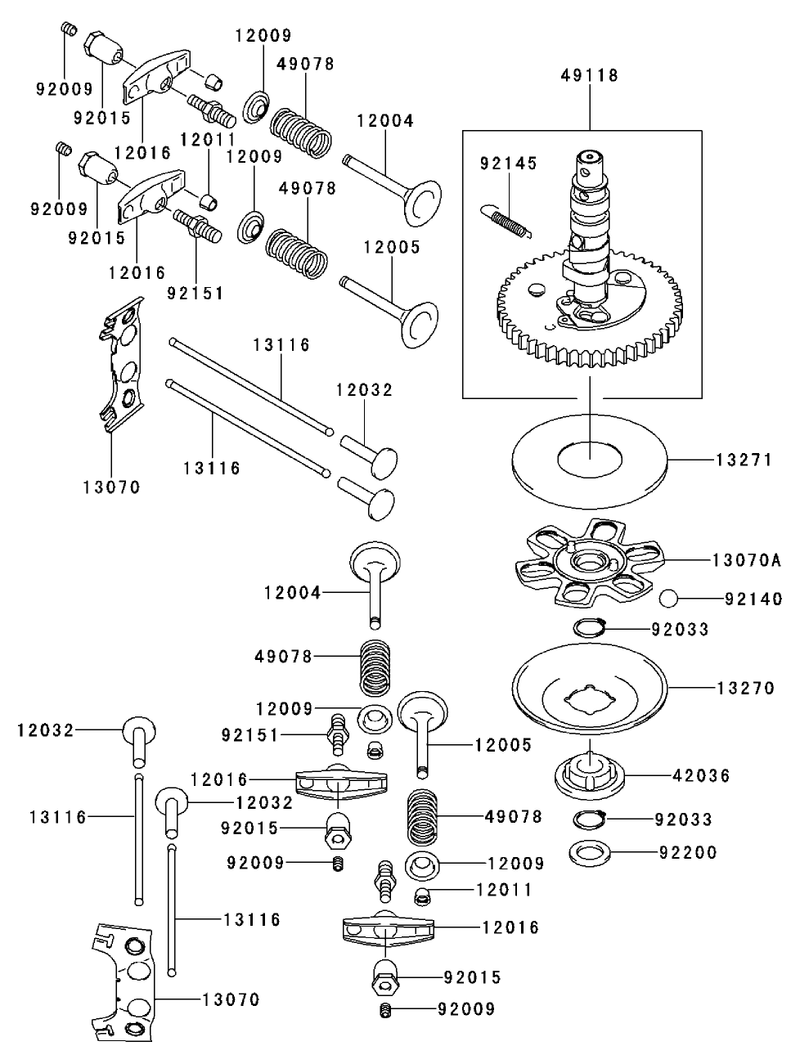 Valvecamshaft Kawasaki Fh500v As30