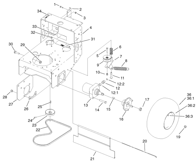 Wheel Motors Pump Belt And Pump Idler Assembly