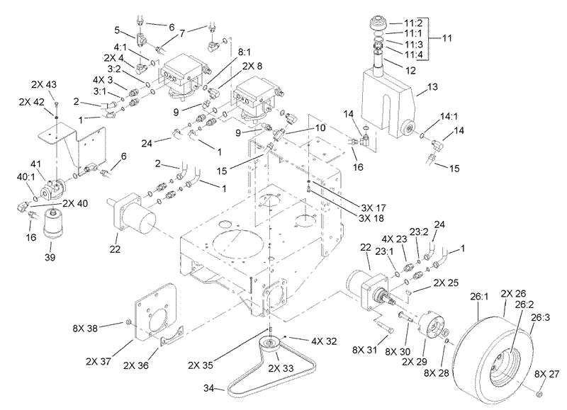 Hydraulic and Drive System Assembly