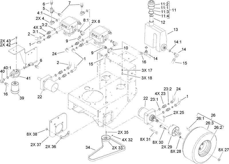 Hydraulic and Drive System Assembly