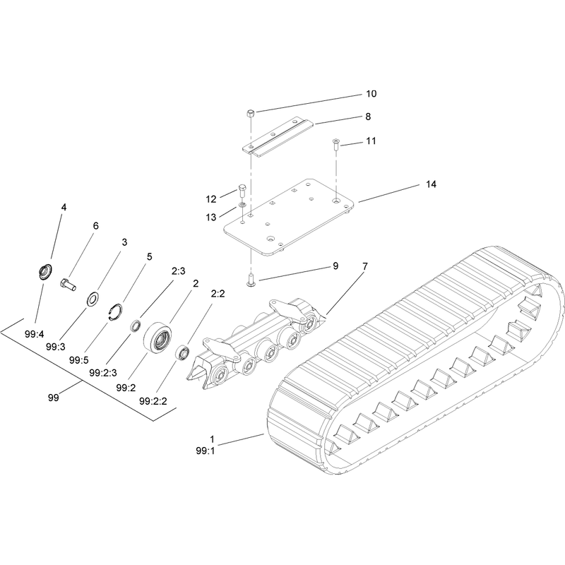Right Hand Track Guide Refit Kit No 106-7721
