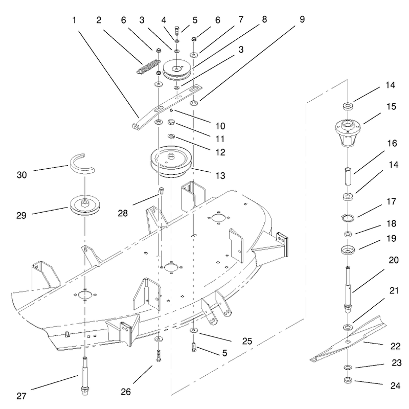 Spindle and Blade Assembly