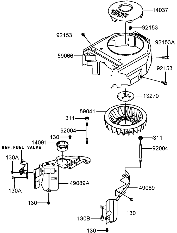 Cooling Equipment Assembly Kawasaki FH381V AS27