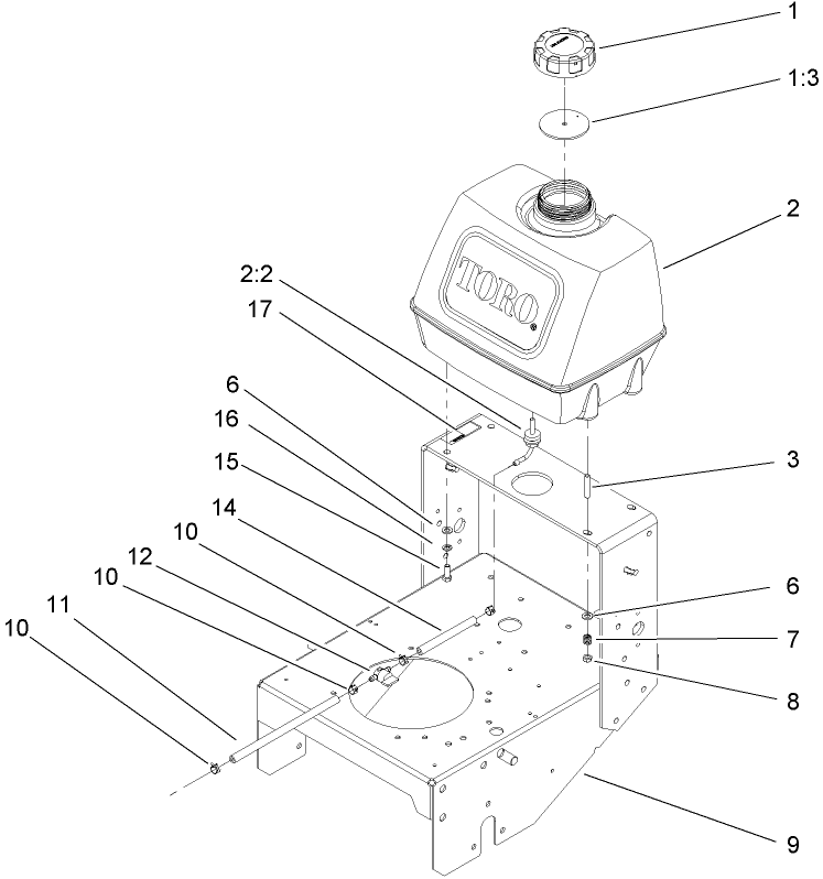 Frame and Fuel Tank Assembly
