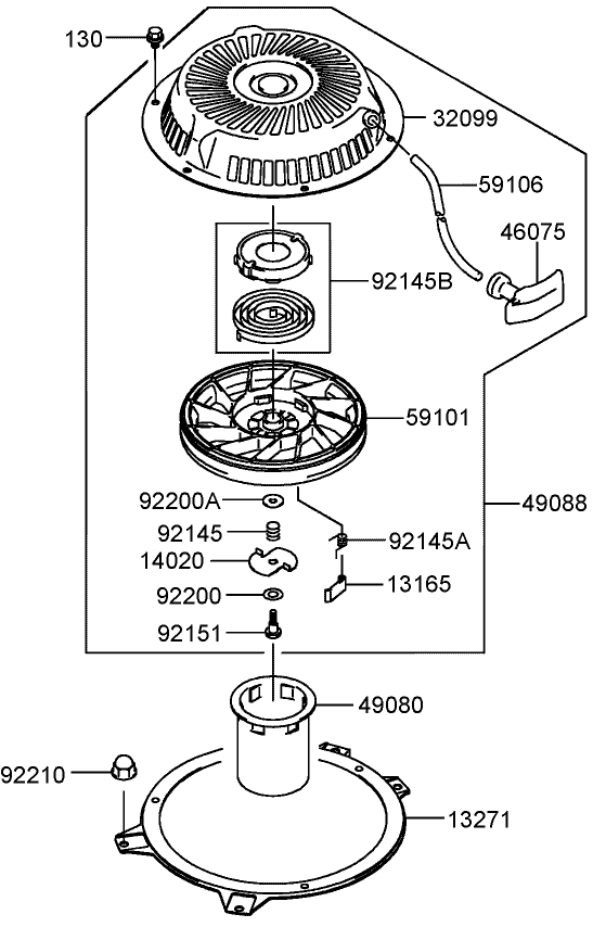 Starter Assembly Kawasaki FH381V AS27