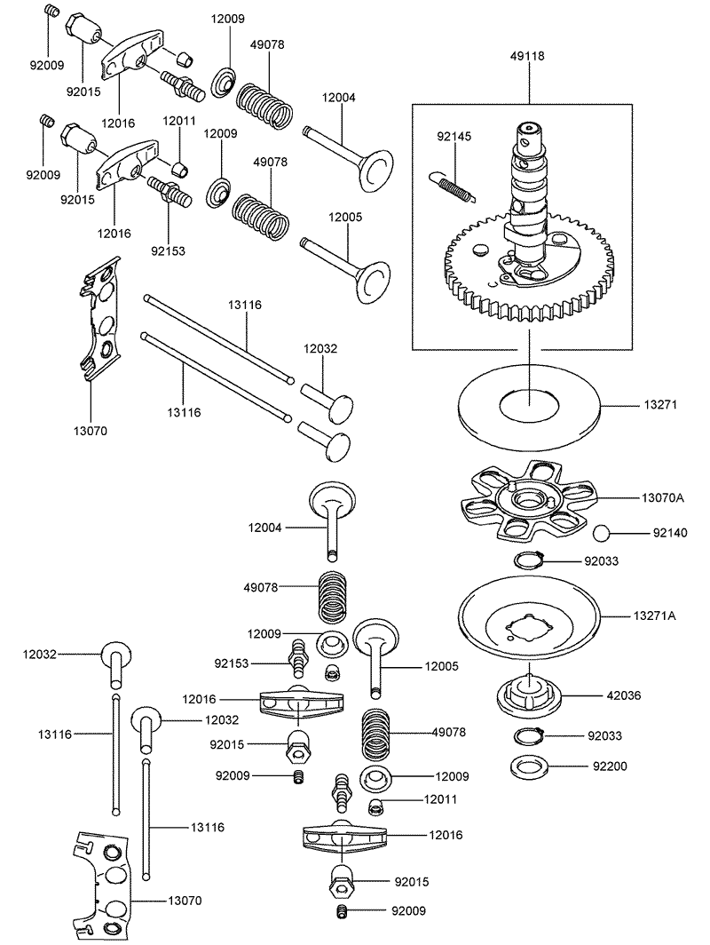 Valve Camshaft Assembly Kawasaki FH381V AS27