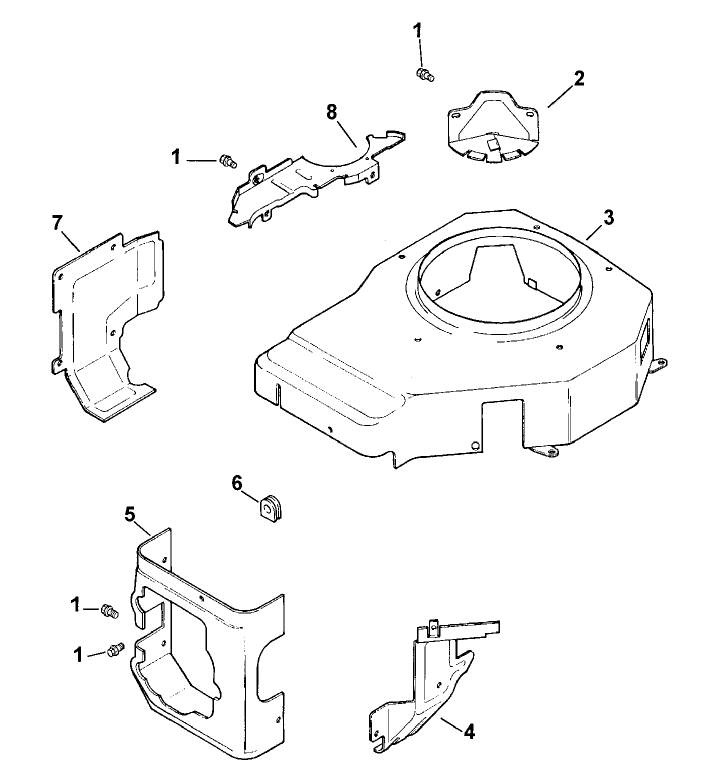 Blower Housing And Baffles Kohler CV13T PS 21524