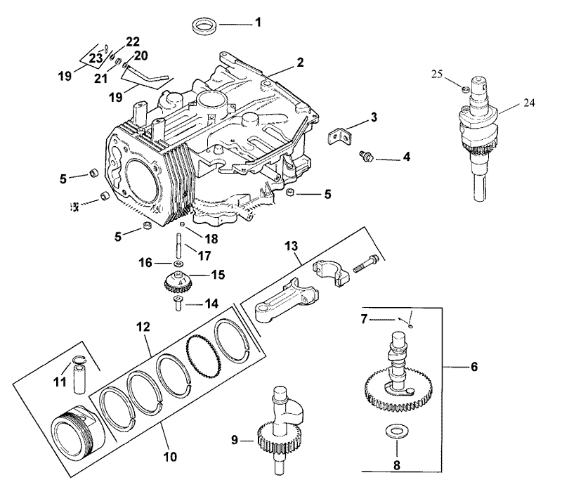 Crankcase Assembly Kohler CV13T PS 21524