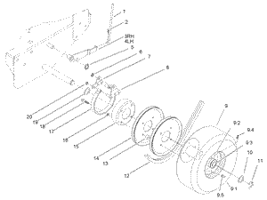 Brake Wheel Pulley and Wheel Assembly