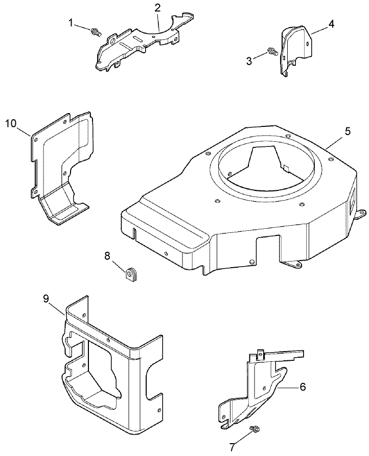 Blower Housing and Baffle Assembly Kohler CV13T 21540
