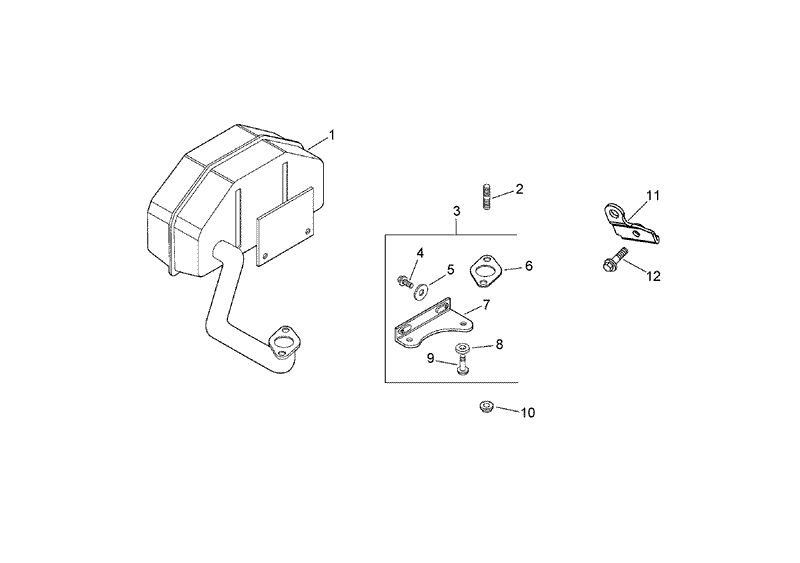 Exhaust Assembly Kohler CV13T 21540