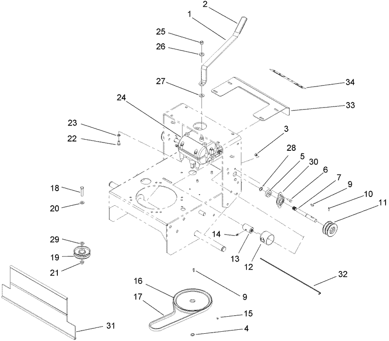 Transmission and Drive Pulley Assembly