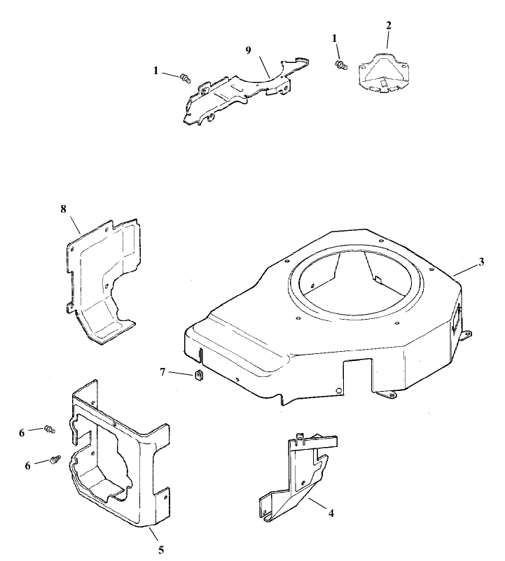 Blower Housing And Baffles Assembly Kohler Model CV15T 41604