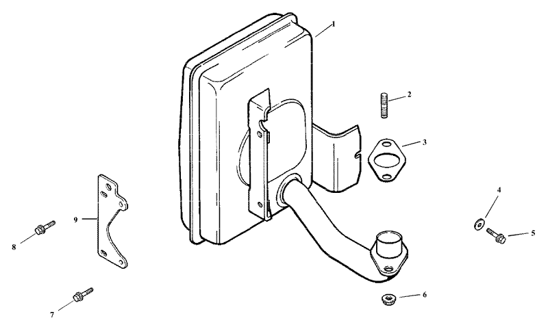 Exhaust Assembly Kohler Model CV15T 41604