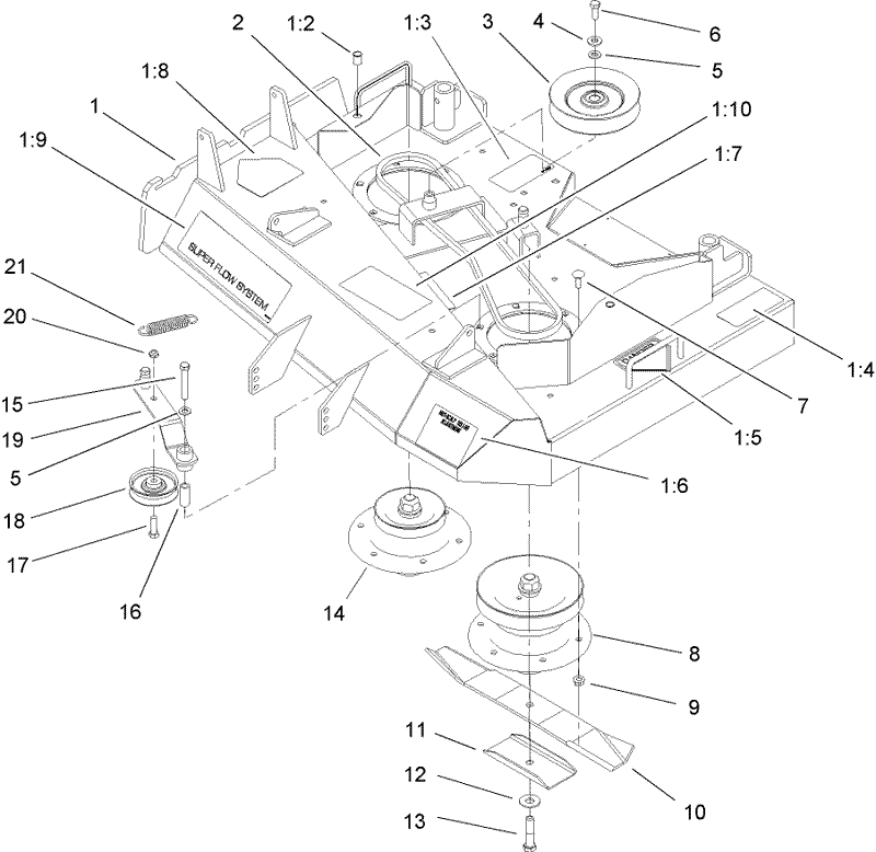Spindle Pulley and Belt Assembly