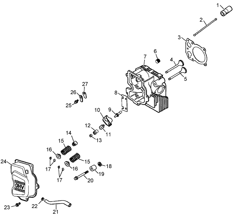 Head Valve Breather Assembly Kohler CV15T 41629
