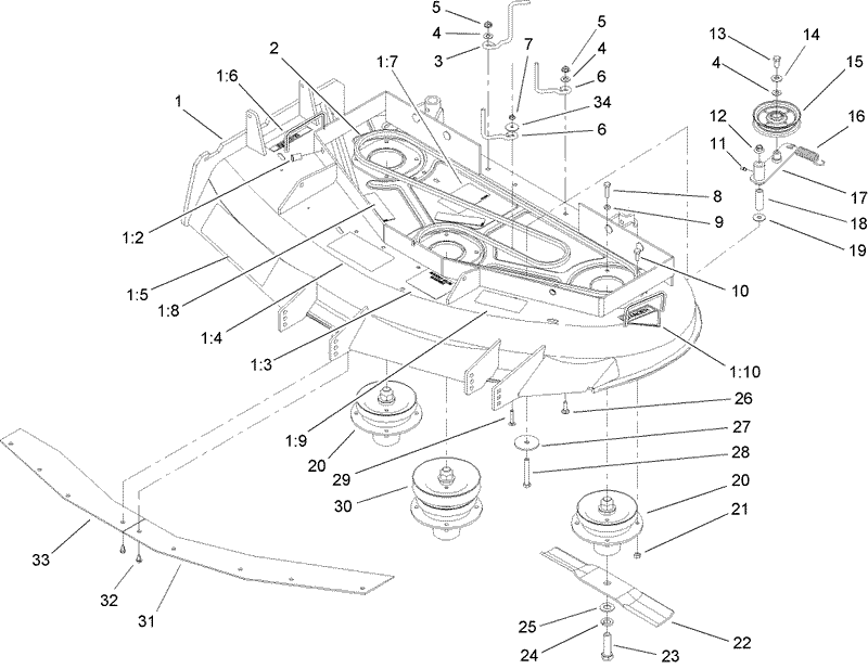 Spindle Pulley and Belt Assembly