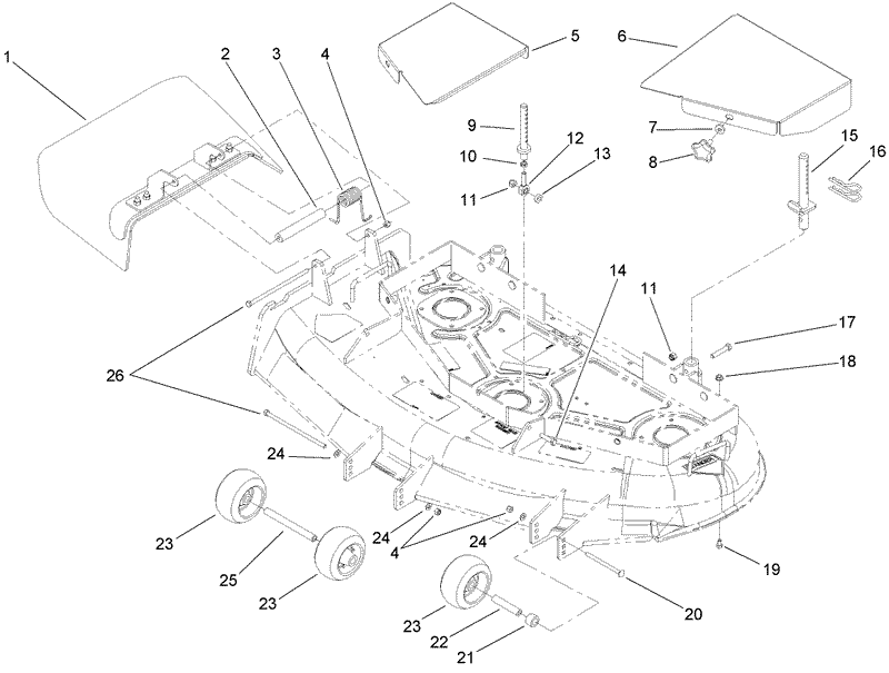 Belt Cover Deflector and Roller Assembly
