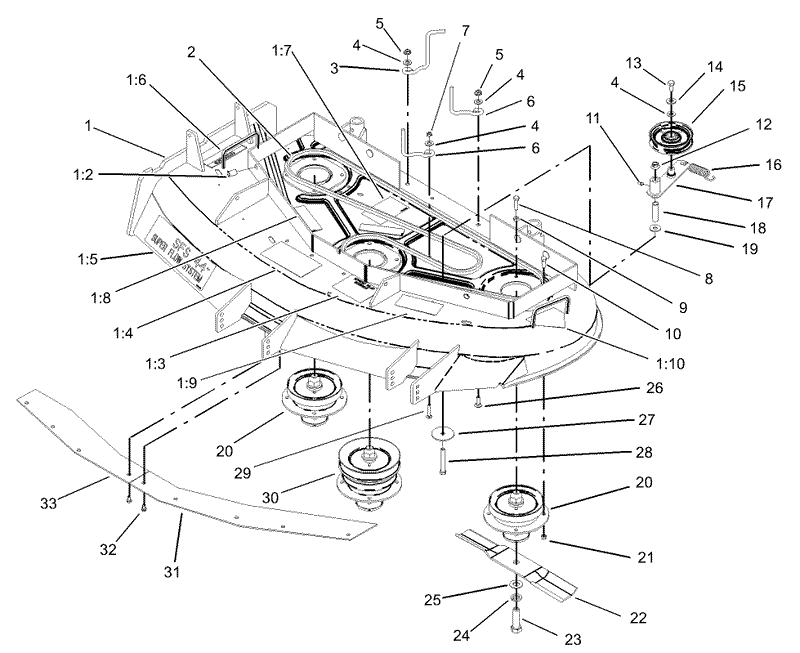Spindle Pulley and Belt Assembly