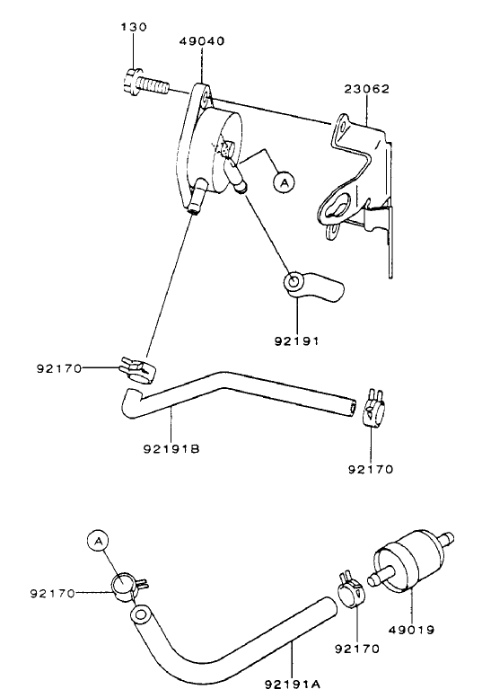 Fuel Tank Fuel Valve Assembly Kawasaki FH500V AS29