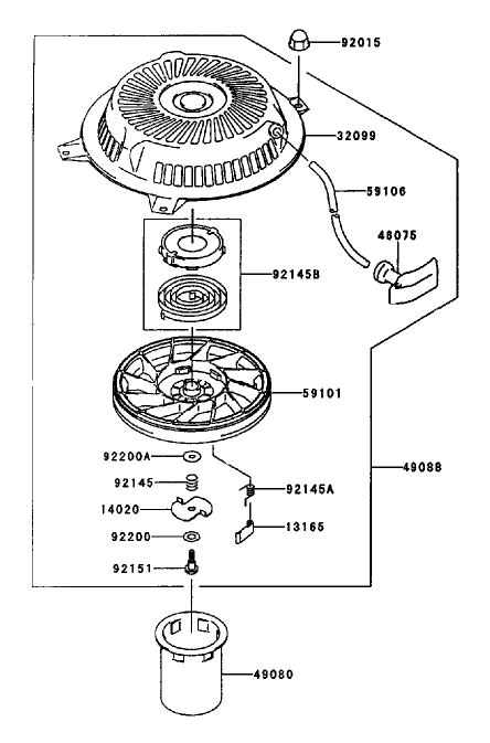 Starter Assembly Kawasaki FH500V AS29