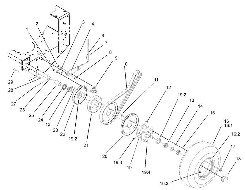 Wheel Drive and Brake Assembly