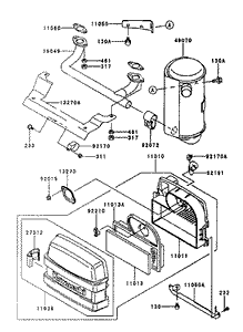 Air Filter Muffler Assembly Kawasaki FH500V-AS29